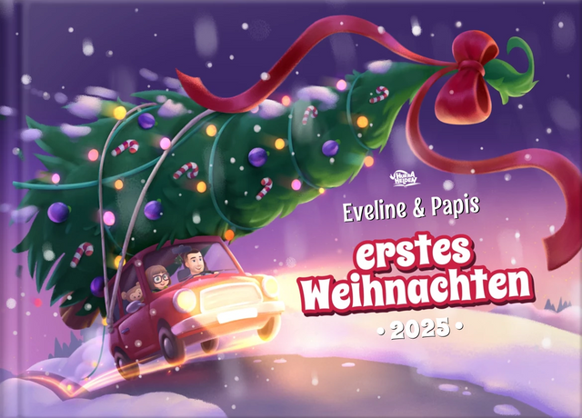Baby und Papas erstes Weihnachten