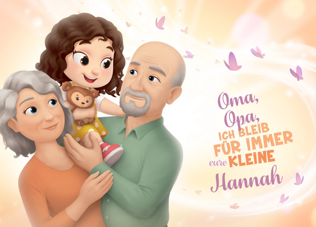 Oma, Opa, ich bleib für immer eure kleine Hannah