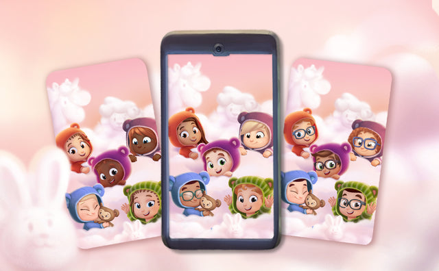Handy-Hintergrundbild für fünf Kinder