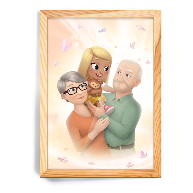 Oma, Opa und ihr kleines Mädchen