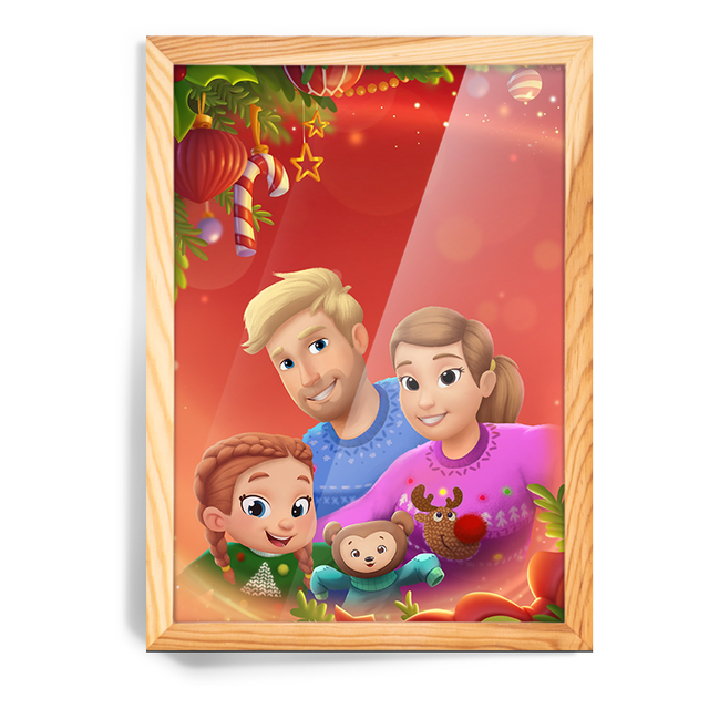 Weihnachtsfamilie (mit Mädchen)