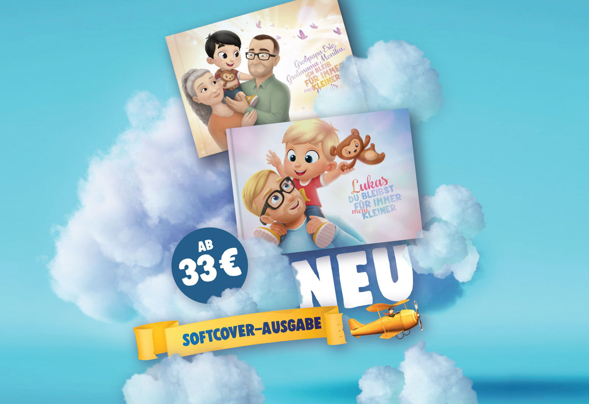 Ab jetzt erhältlich! Personalisierte Bücher als Softcover-Ausgabe