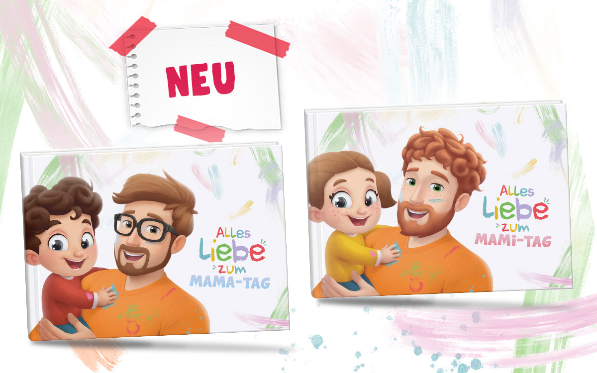 „Alles Liebe zum Mami-Tag“ – ein personalisiertes Buch von Papa und Kind