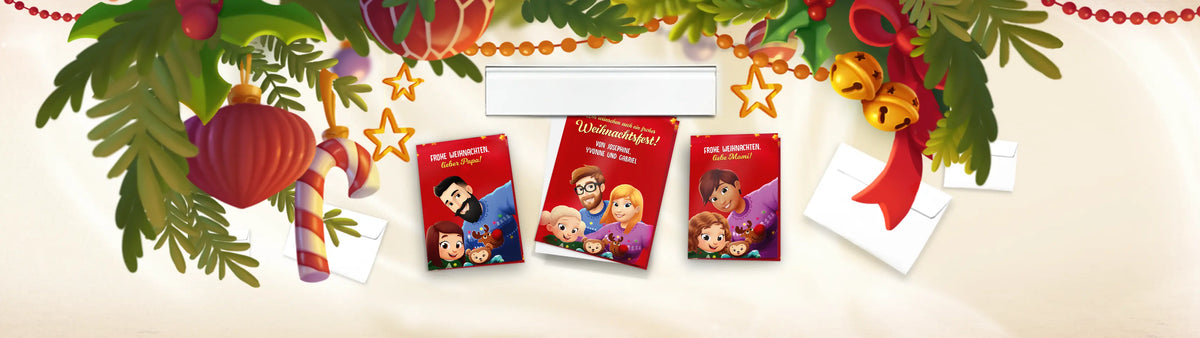 Personalisierte Weihnachtskarten von Hurra Helden sind ein einfaches, aber perfektes Geschenk!