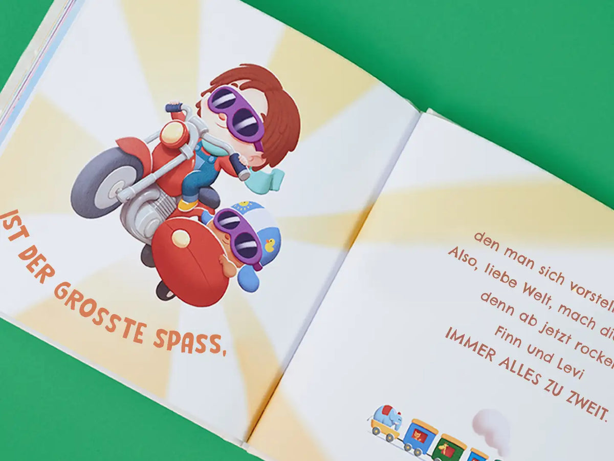 Niedliche Geschichte aus dem personalisierten Buch für den großen Bruder.