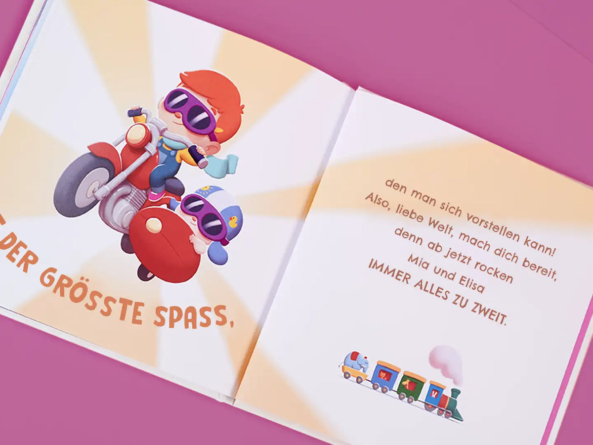 Das personalisierte Buch von Hurra Helden ist das perfekte Geschenk für große Schwestern.
