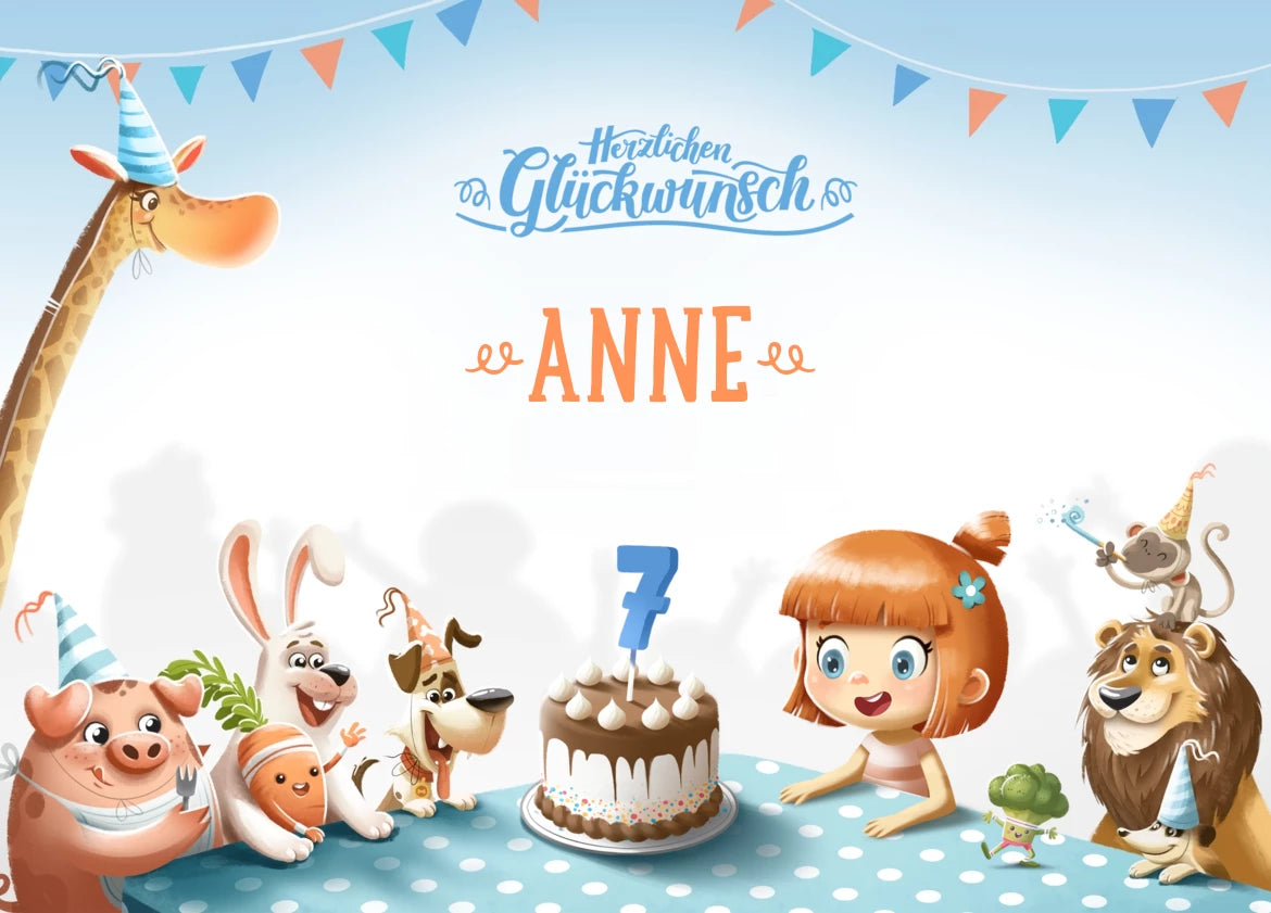 Herzlichen Glückwunsch zum 7. Geburtstag, Anne
