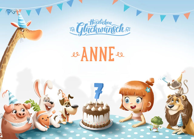 Herzlichen Glückwunsch zum 7. Geburtstag, Anne