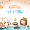 Herzlichen Glückwunsch zum 2. Geburtstag, Valentina