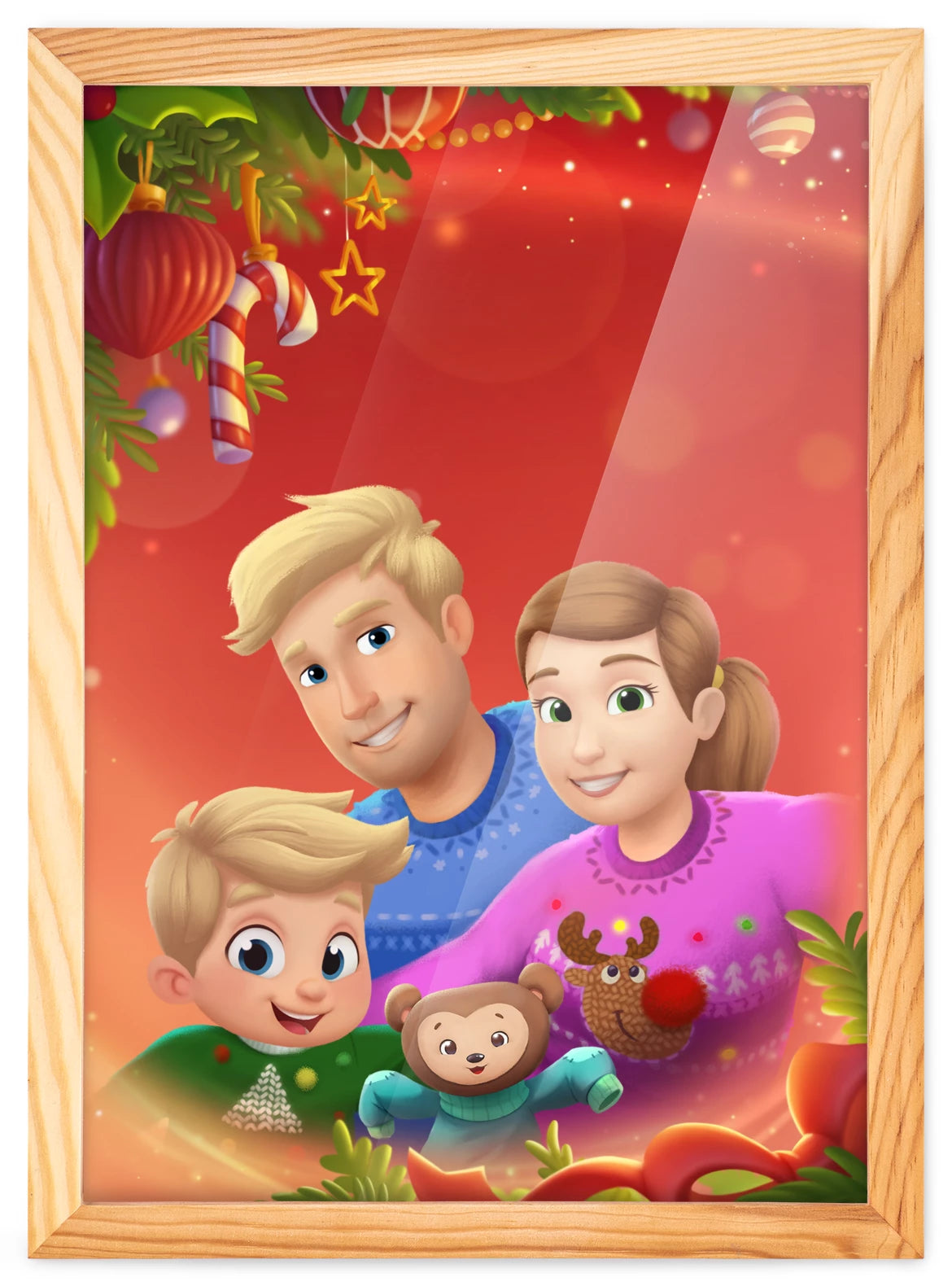 Weihnachtsfamilie (mit Mädchen)