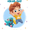 Alles Gute zum Melina-Tag, Elefäntlein-Motiv, blau
