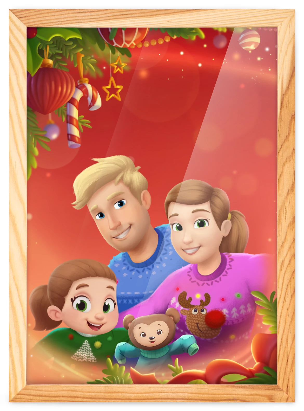 Weihnachtsfamilie (mit Mädchen)