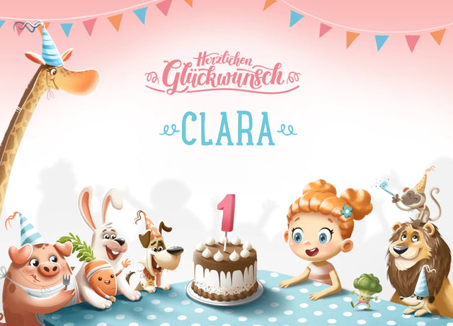 Herzlichen Glückwunsch zum 1. Geburtstag, Clara