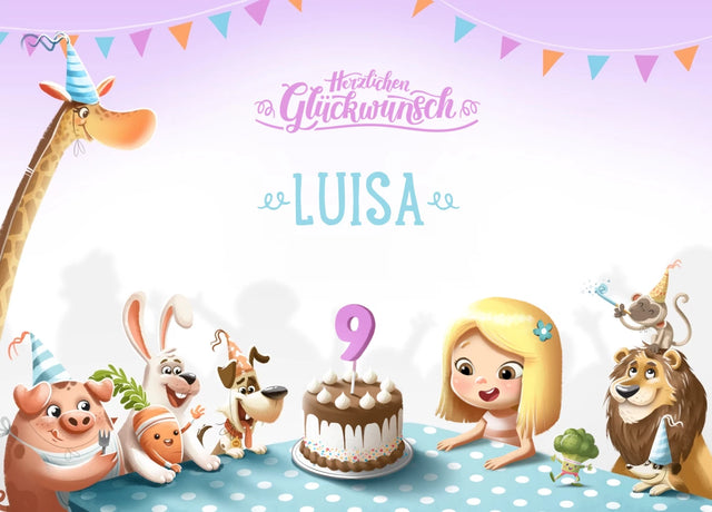 Herzlichen Glückwunsch zum 9. Geburtstag, Luisa