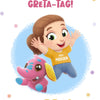 Alles Gute zum Greta-Tag, Elefäntlein-Motiv, rosa
