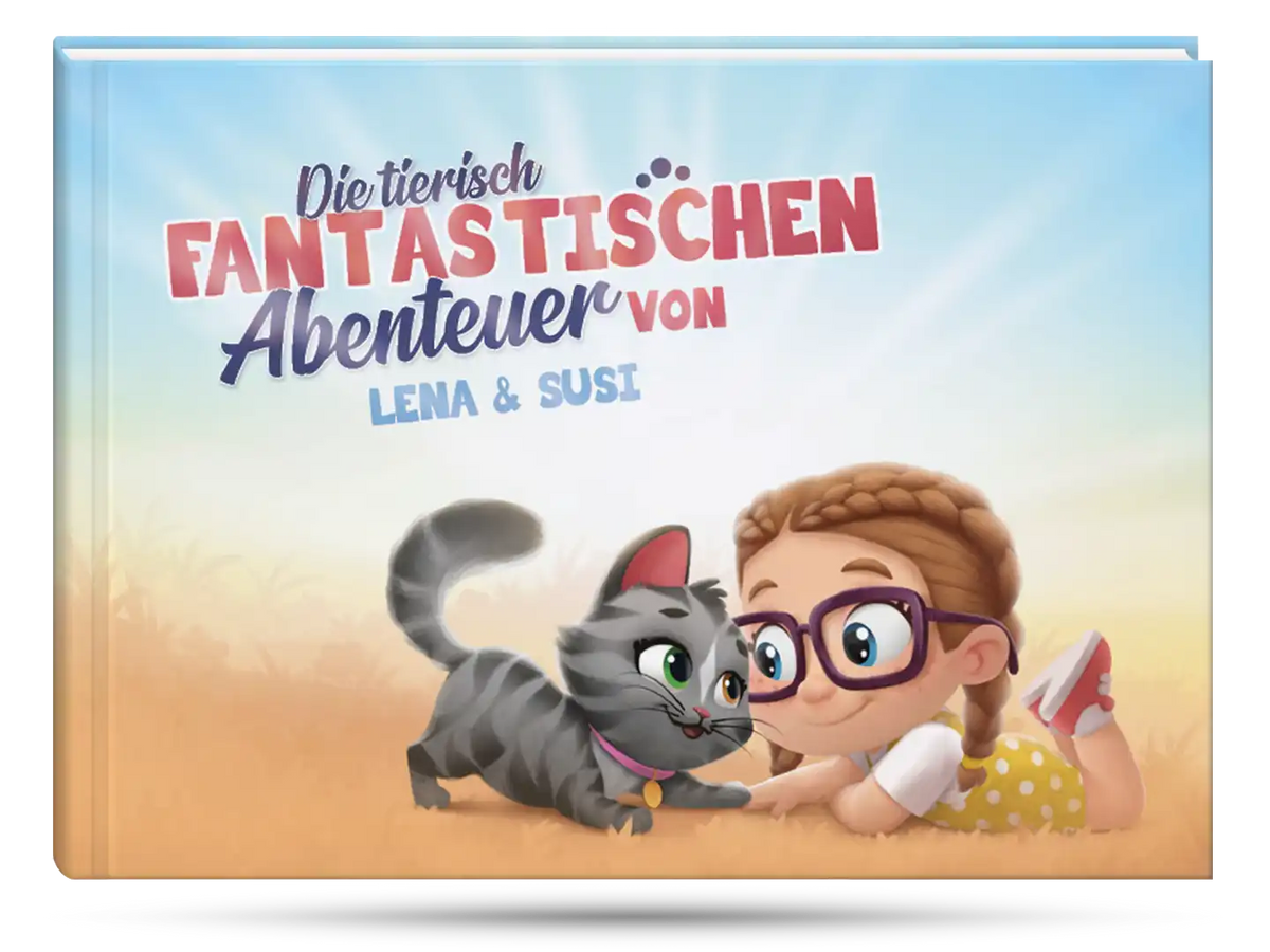 Buch fuer ein Mädchen und ihre Katze