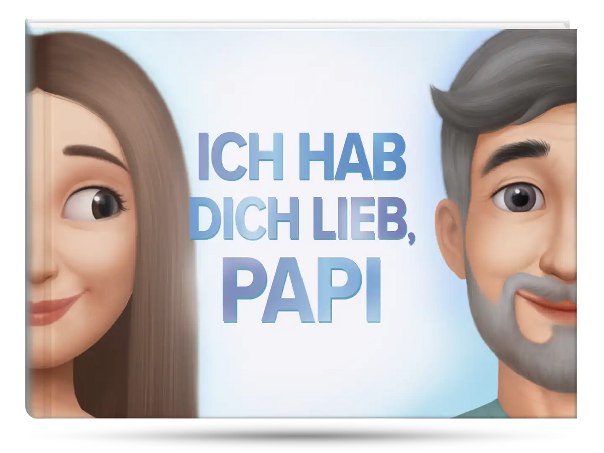 Das Cover des besten Geschenkes für Väter, ein personalisiertes Buch für Väter. 