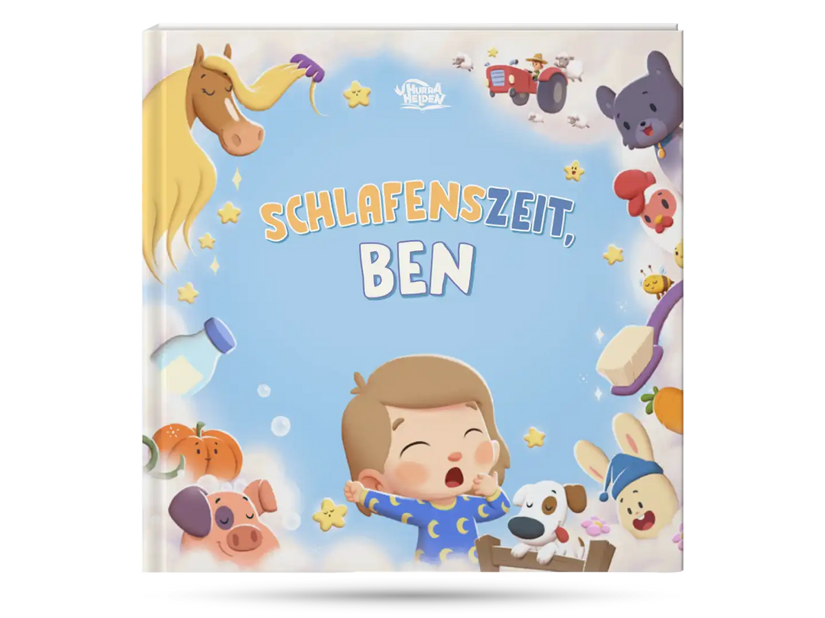 Das Cover des neuen Buches für Kinder die die Routine des Schlafengehens üben. 