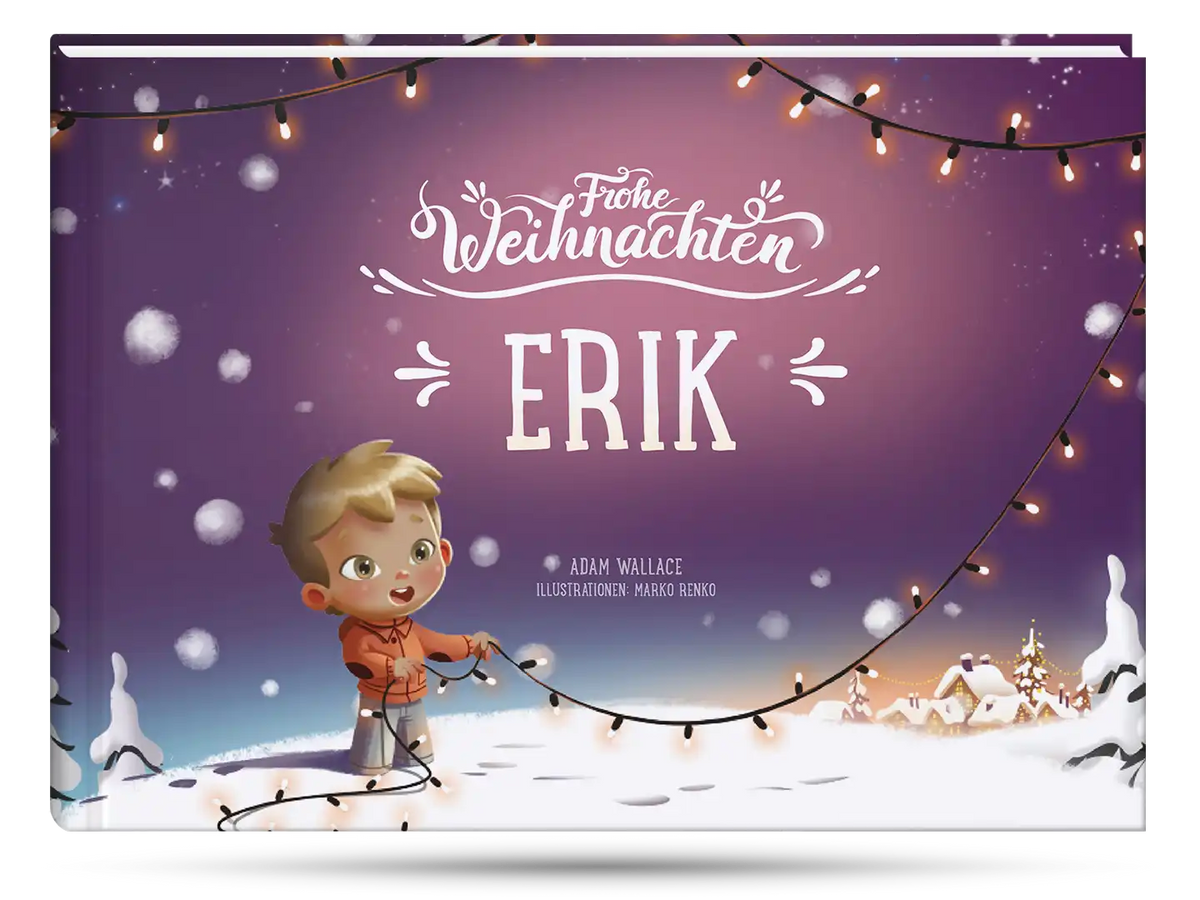 Das Cover für das Weihnachtsbuch für Kinder, ein perfektes Geschenk, für jede Familie. 