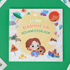 Schönes personalisiertes Cover mit dem älteren Geschwisterkind und einem Neugeborenen.	