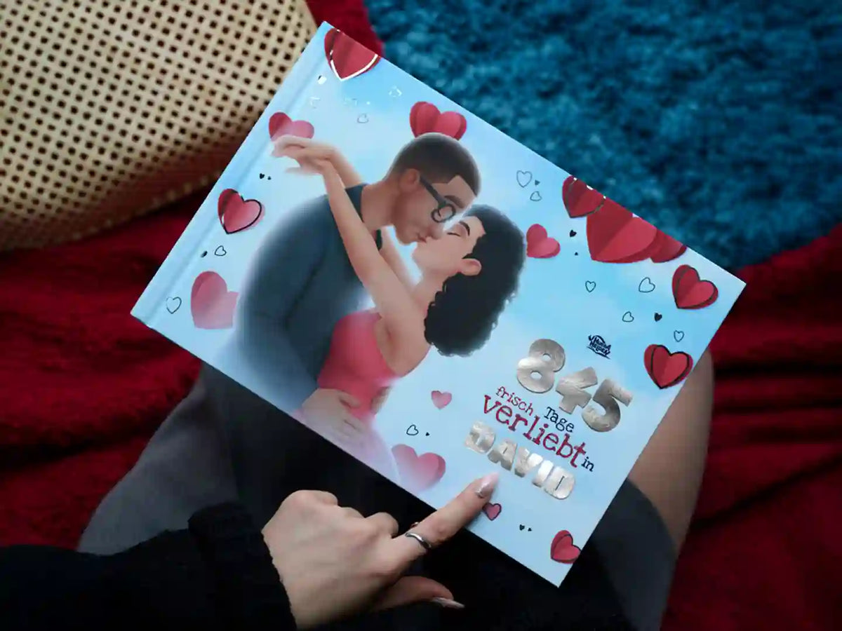 Überrasche deinen Ehemann oder deine Ehefrau am Valentinstag mit der Lovedays Premium Edition, mit glänzendem Cover und zusätzlichen Liebesgeschichten.