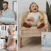 Glückliche Kinder und Papas mit ihren personalisierten Büchern. 