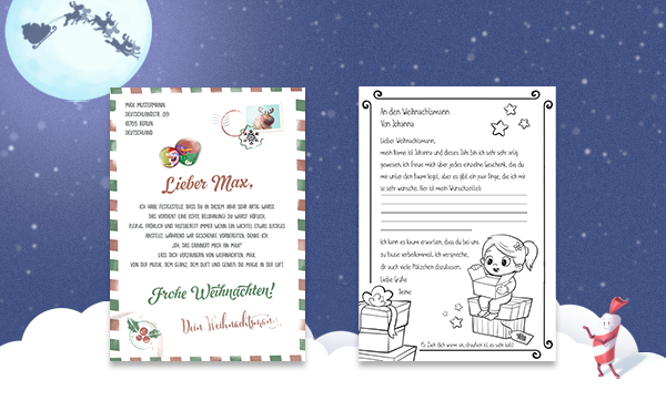 Kostenloser personalisierter Brief an den und vom Weihnachtsmann