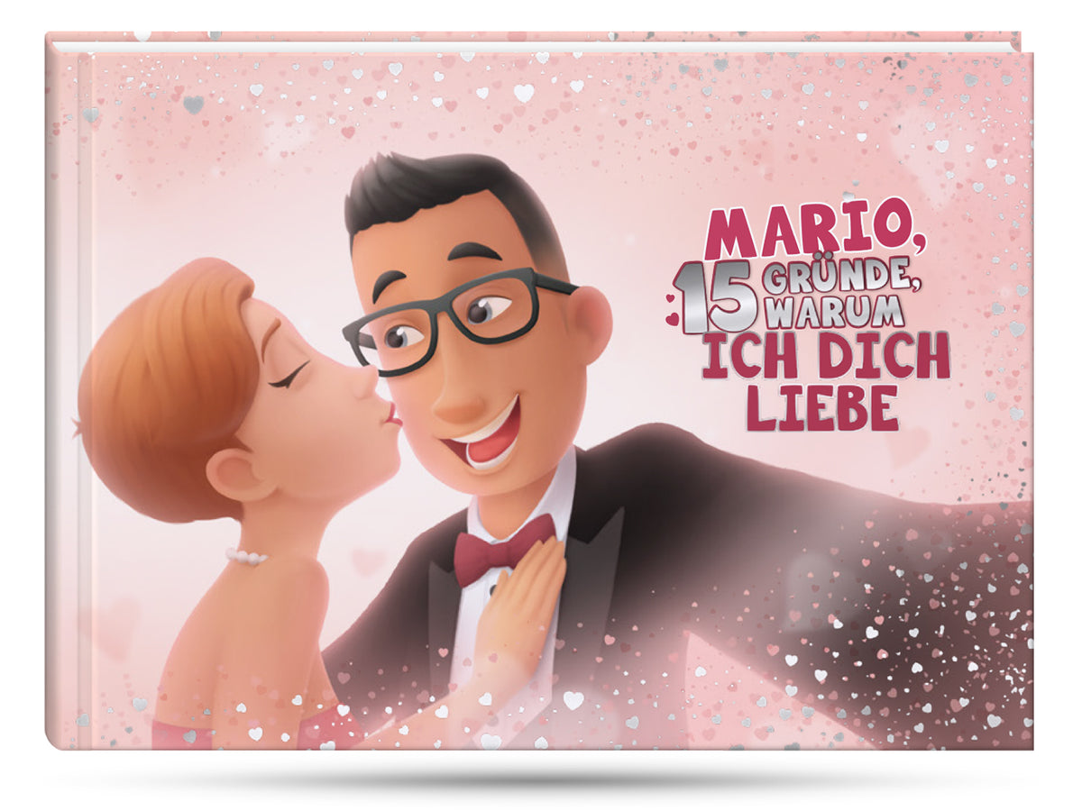 Süßes Weihnachts-, Geburtstags- oder Valentinstagsgeschenk für Freund oder Ehemann - ein personalisiertes Liebesbuch