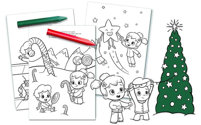 Kostenloses Weihnachtsmalbuch für Geschwister