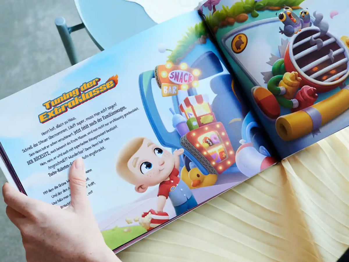 Bunte Illustration aus dem besten Geschenk für Kinder - ein personalisiertes Buch: Jack ist allein zu Hause.