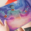 Eine farbenfrohe Illustration aus dem personalisierten Buch für Freunde von Hurra Helden.