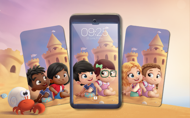 Personalisiertes Handyhintergrundbild – zwei Kinder
