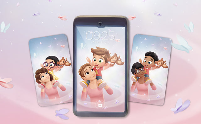 Kostenloses personalisiertes Mama-Kind-Handyhintergrundbild