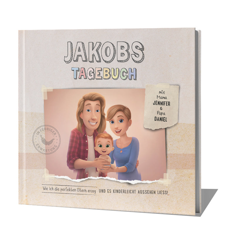 Perfektes Weihnachts-, Geburtstags- oder Babyparty-Geschenk für frischgebackene Eltern – personalisiertes Meilensteinbuch.