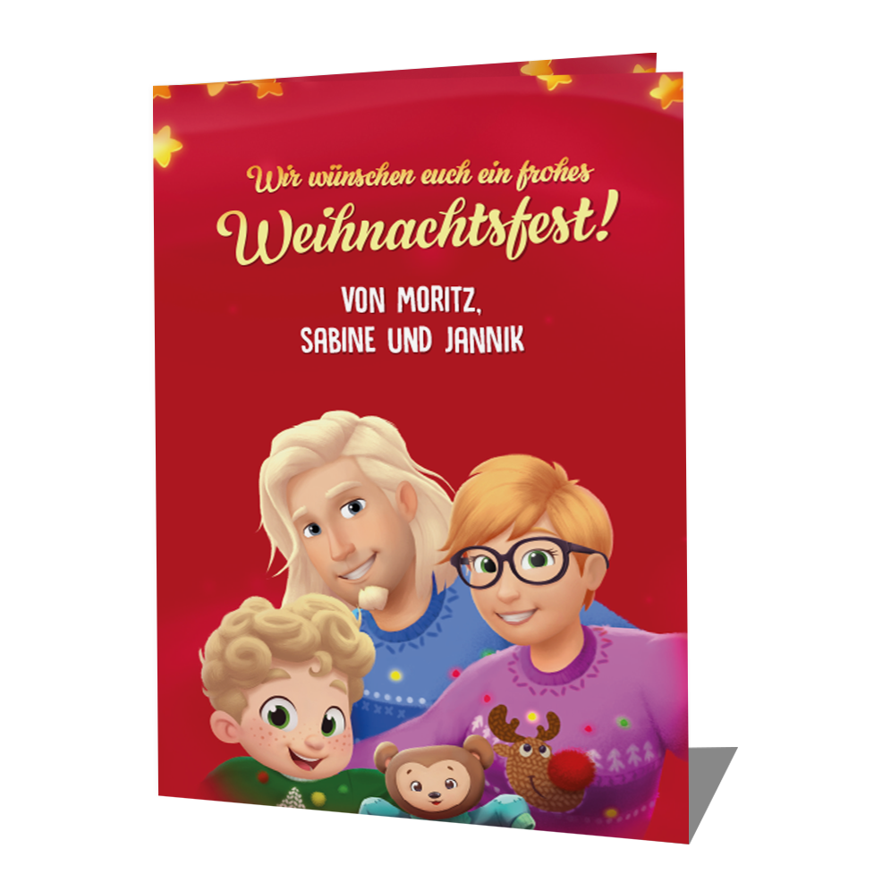 Weihnachtskarte für Familien
