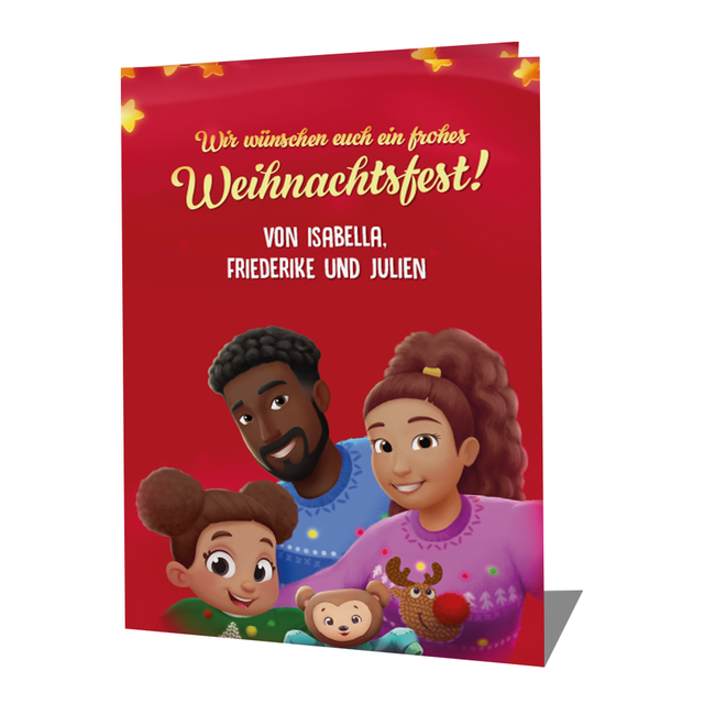 Weihnachtskarte für Familien