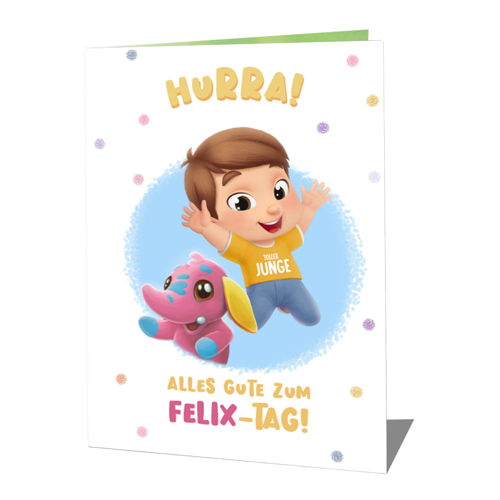 Alles Gute zum Greta-Tag, Elefäntlein-Motiv, rosa